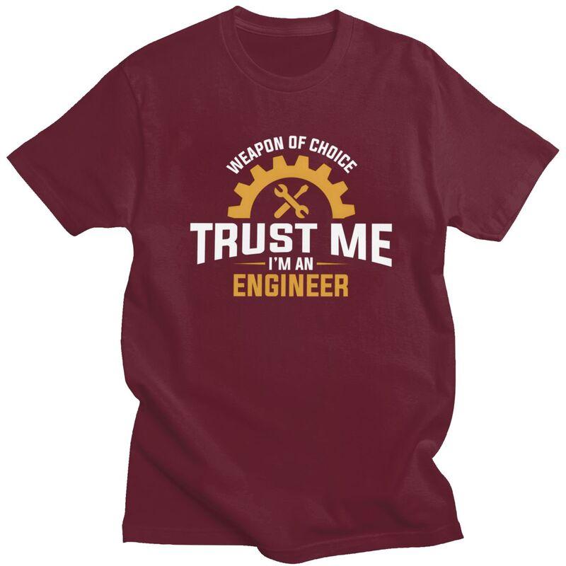 Custom Trendy Trust Me Im An Engineer T Shirt Men Short Sleeves 100 Cotton Tshirt Leisure Tee Tops Streetwear Tshirt