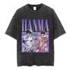 Anime Baki The Grappler Washed Tshirt Hanma Yujiro Gym Short Sleeve Tshirts Men Oversized Cotton Casual Tee Shirts Streetwear