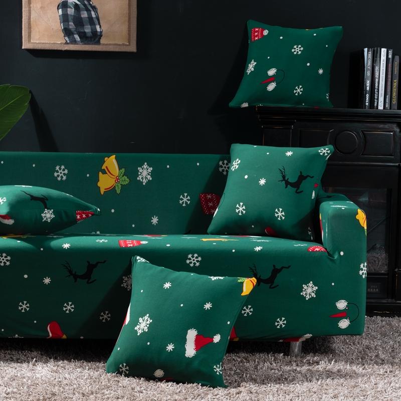 Christmas Sofa Cover Stretch Slip Covers Plastic Furniture Protector Spandex Couch Cover For Party El Banquet Washable