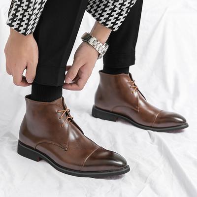 Nauji Žieminiai Mados Smailūs Juodi Rudi Lakiniai Kulniukai Trend Vyriški Laisvalaikio Prabangūs Aukštakulniai Batai Zapatos Hombre Vestir