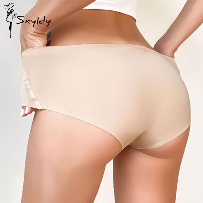 Women's Seamless Panties 7A Mulberry Silk Underpants Solid Color Panties High Stretch Mid-rise Underwear