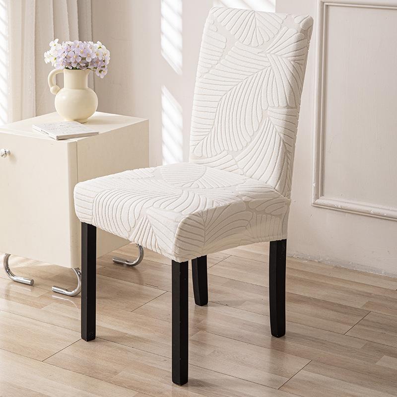 Universal Stretch Leaf Chair Covers Removable Solid Seat Slipcovers for Dining Room Banquet 1 2 4 6 Pack