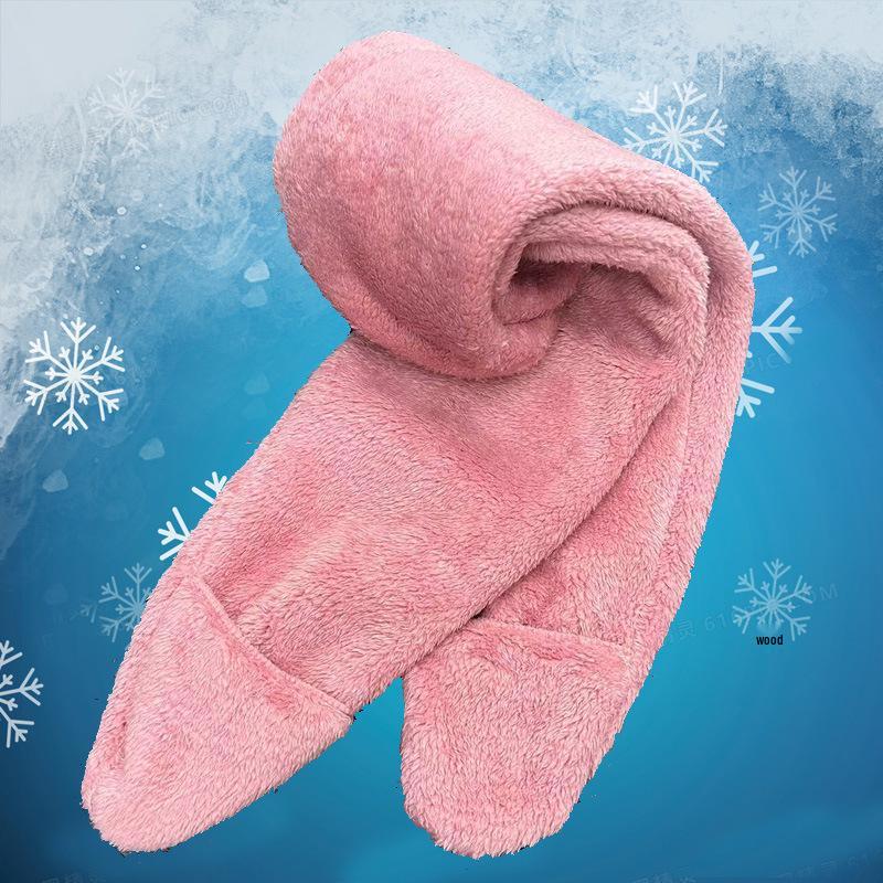 

Женские теплые носки выше колена с плюшевым мишкой - Уютные осенне-зимние трансграничные длинные носки Foot 25, Leg Length 56, Total Length 81 CM розовый