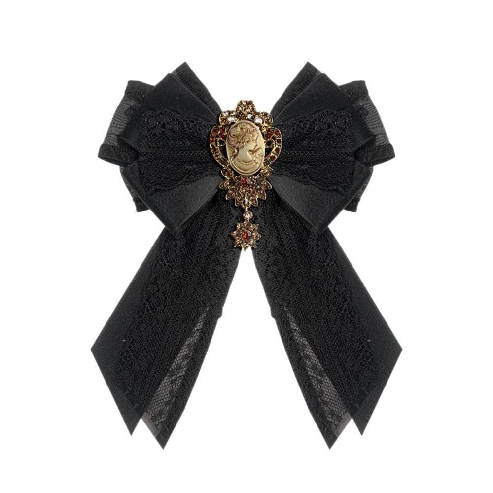 

Enchase Design Vintage Lolita Necktie Solid Color Decoration Shirt Tie Performance чорний