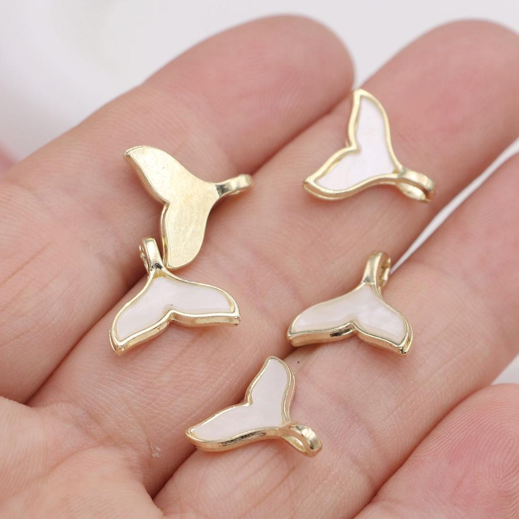 15Pcs Gold Plated Mermaid Tail Charm Pendant For Jewelry Making Necklace Handmade Bracelet Accessories Diy