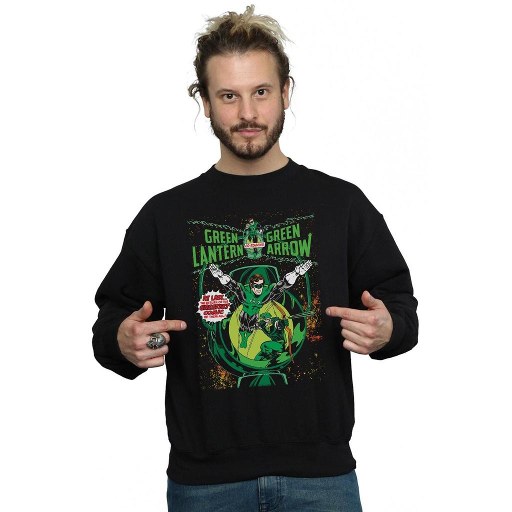 DC Comics Herren Green Lantern Pfeil Cover Sweatshirt