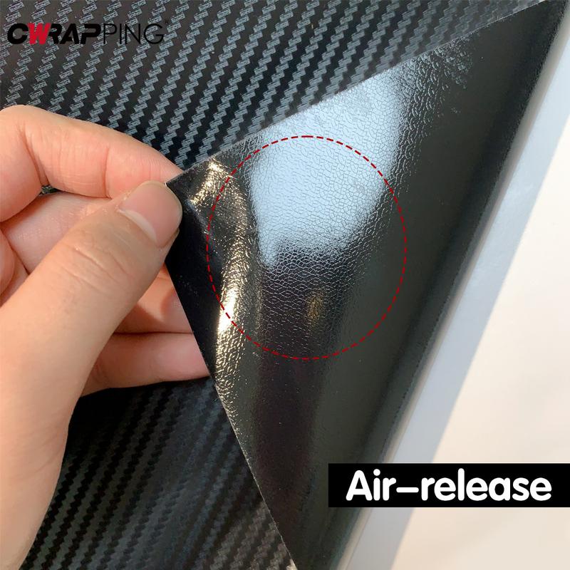 3D Carbon Fiber Car Adhesive Vinyl Wrap 150x300cm Roof Hood Cover Black Bumper Protective Car Film Covering for Auto Accessories