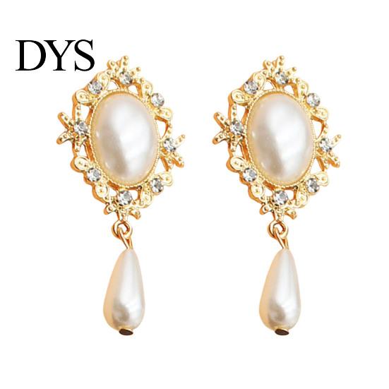 Exquisite Faux Pearl Charms for Crafts 2Pcs Oval Charms, 56x25mm Flatback Alloy Rhinestone Brooch Buttons, Elegant Jewelry Findings Handmade Projects
