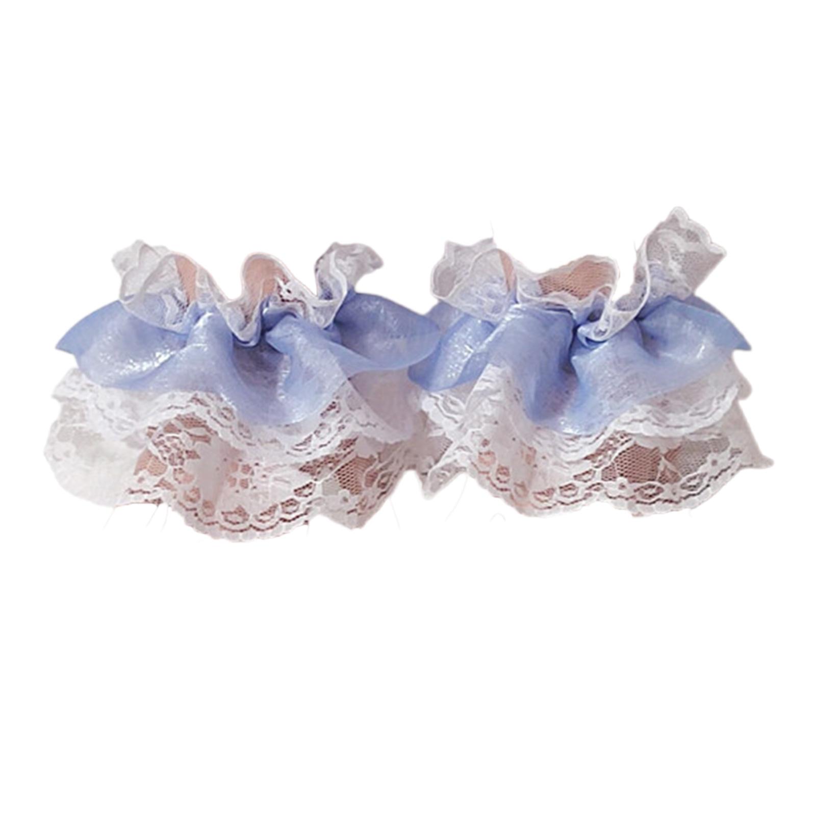 Многослойные кружевные нарукавники, нарукавники с оборками, короткие нарукавники для японского аниме-мероприятия, наряд 1