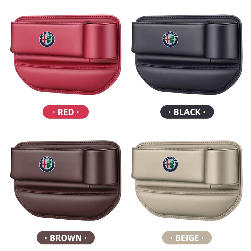 Car Seat Gap Organizer Multifunction Storage Box Cup Pocket For Alfa Romeo 159 Mito Stelvio Brera Spider Giulietta Giulia