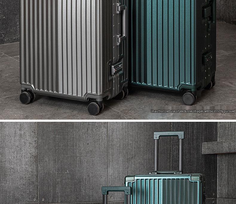 Xingzhi Lv Aluminum Suitcase with Universal Wheels - 20/24/26/28 inch Travel Trolley, Unisex Design