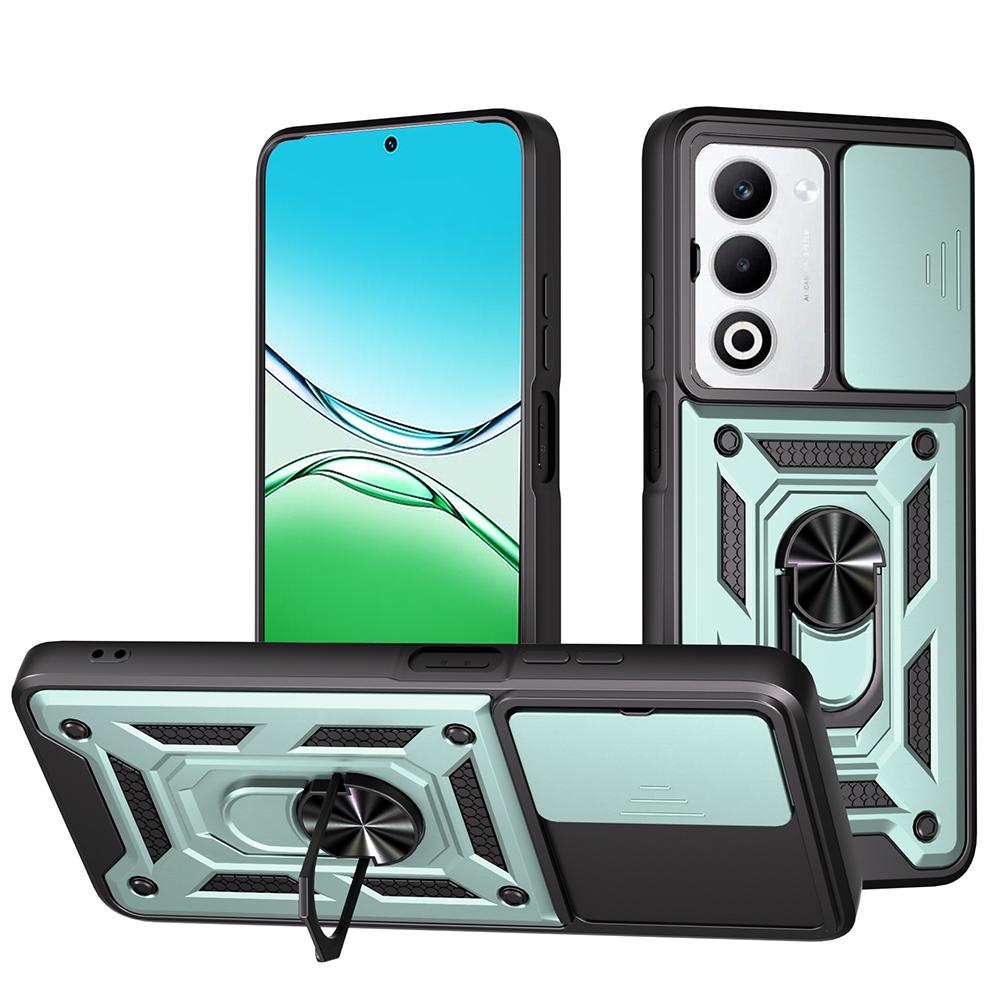 

Сдвижная крышка камеры для OPPO A5 5G A5X 4G Global Case Armor держатель-кольцо подставка защита чехол для телефона OPPO A5 4G Global зелёный