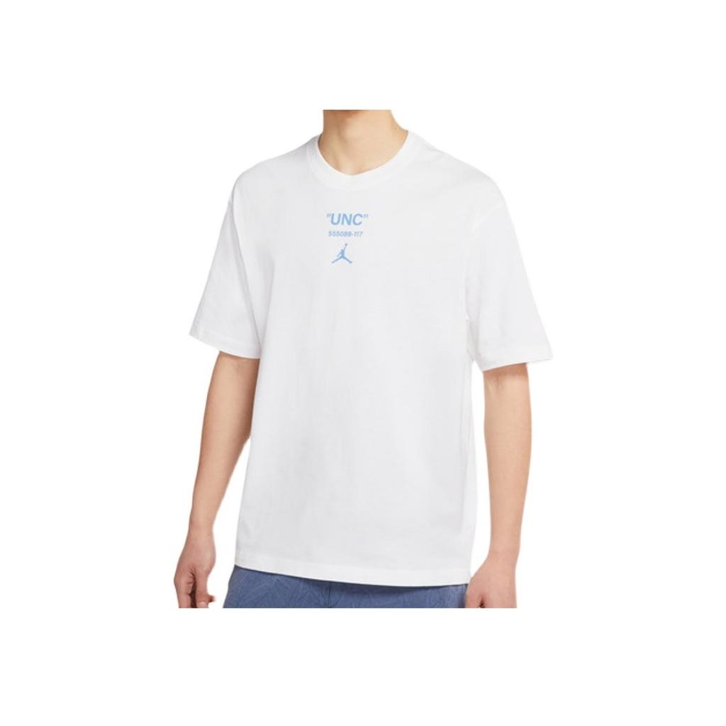 Jordan Lässiges, sportliches T-Shirt mit Rundhalsausschnitt und atmungsaktiven Kurzarm-Shirts für Herren, Weiß, DM3545-100