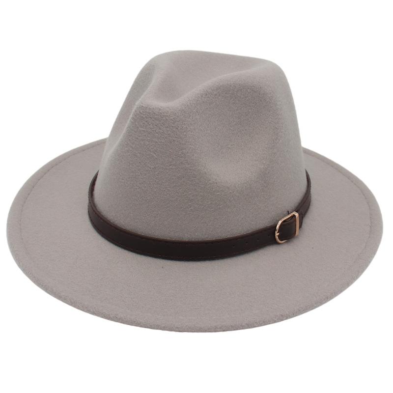 European And American Style Small Belt Top Hat Model Wears And Takes Pictures, Big-Brimmed Jazz Hat Modifies Face Shape, Ethnic Style Men'S And