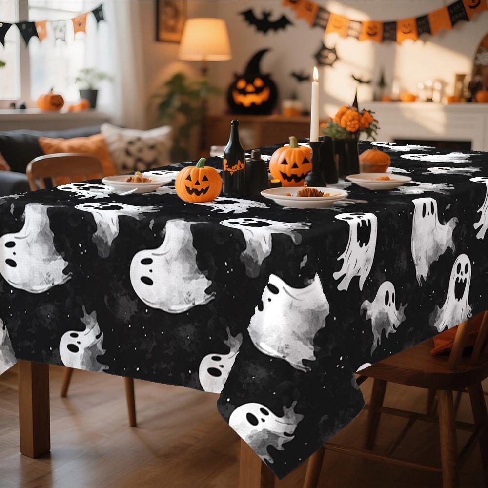 Single piece, Halloween tablecloth, black decoration, pumpkin abstract style, suitable for restaurantszyc
