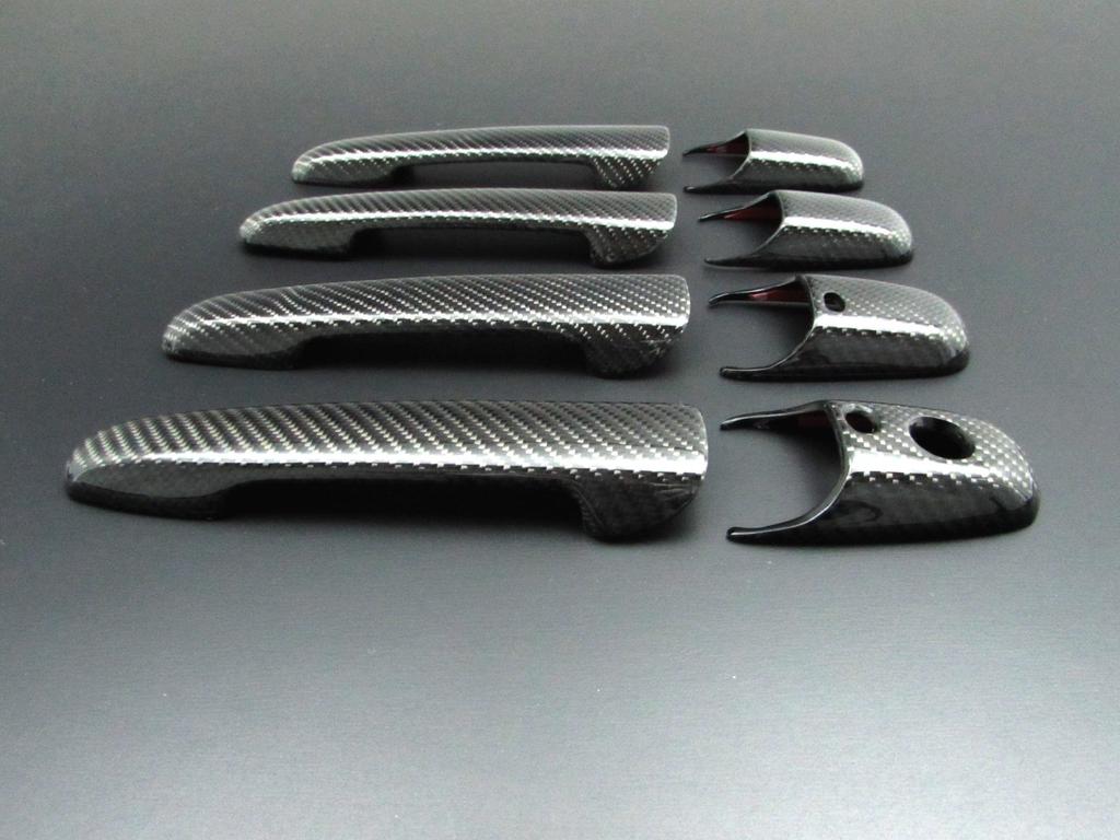 BRIGHTZ Real Carbon Fiber Door Handle Covers for Toyota Premacy CW Key CWEAW CWEFW CWFFW CWE CWF WE WF EAW EFW FFW AW FW Premacy (Advanced Compatible)