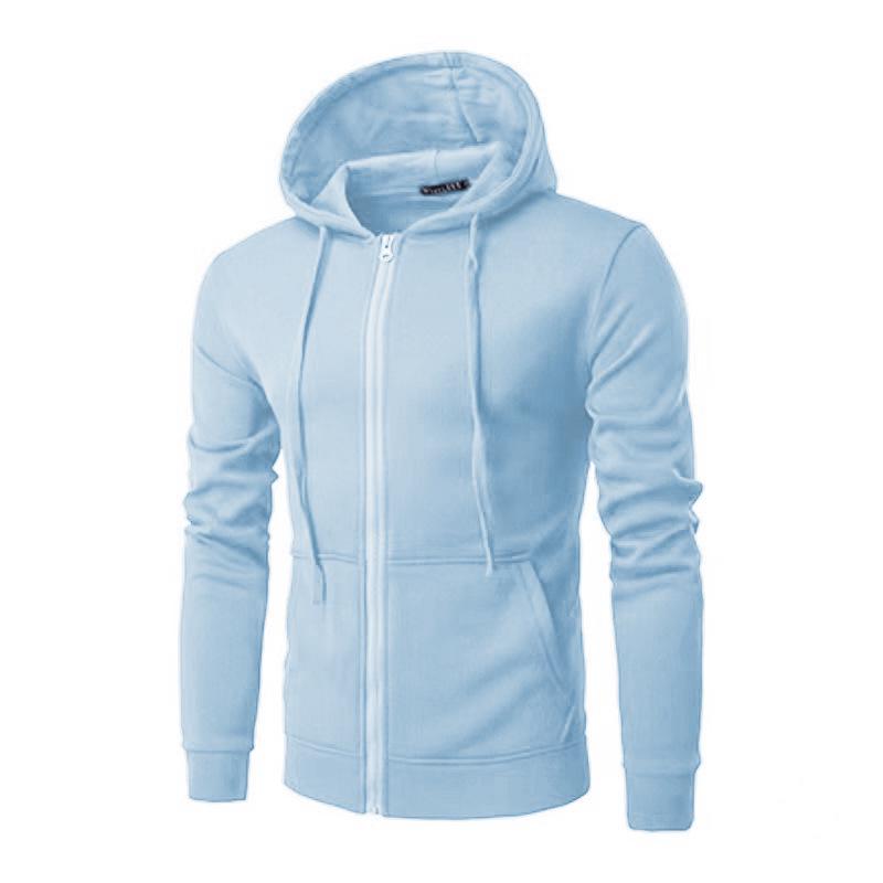 Unisex Solid Color Fleece Hoodie Cardigan - Autumn/Winter Zipper Sweatshirt, 15 Colors Available