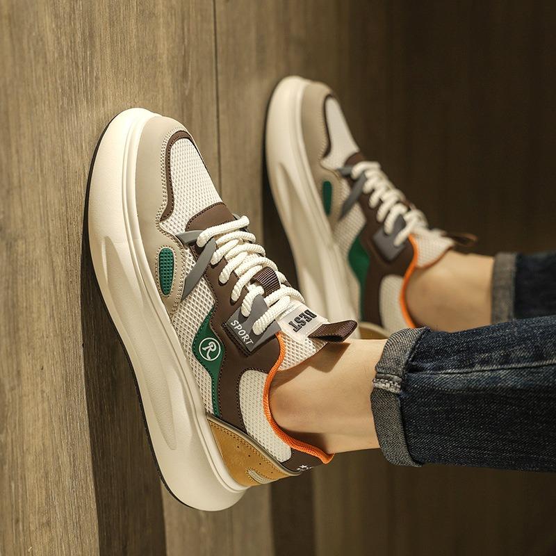 Fashion Outdoor Men Trend Casual Sports Shoes 2025 Autumn New Student Mesh Breathable Air-cushion Running Sneakers Male Walking Footwear