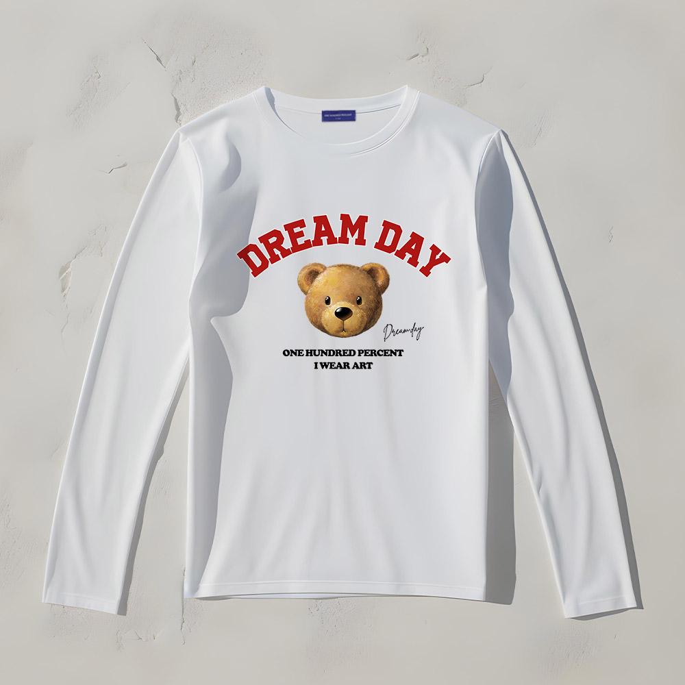 ONEHUNDREDPERCENT FOR WOMAN Ohp X Dreamday Dream Day Teddy Basic Long Sleeve T-Shirt