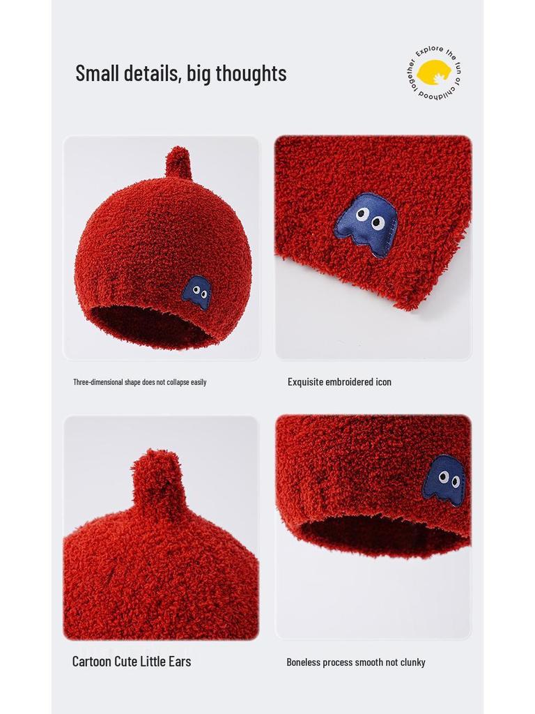 Infant Lemon Wool Hat - Cute Knitted Winter Hat for Boys and Girls, Autumn and Winter Collection