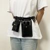 Crocodile Pattern Women's Fanny Pack: Stylish Double Belt Bag, Small Phone & Lipstick Holder