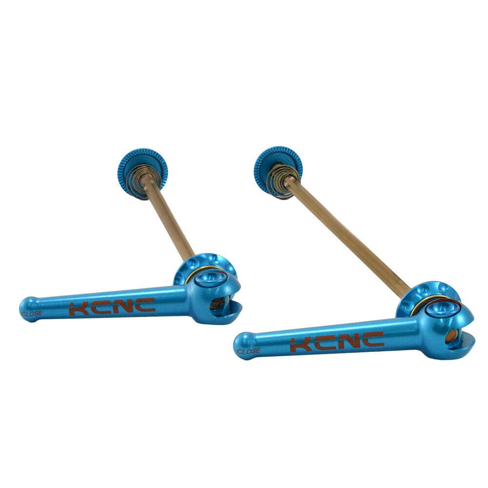 KCNC Grooving QR MTB Titanium Axle Hub SK2241 Skewer, Blue, KQR05-002BL,