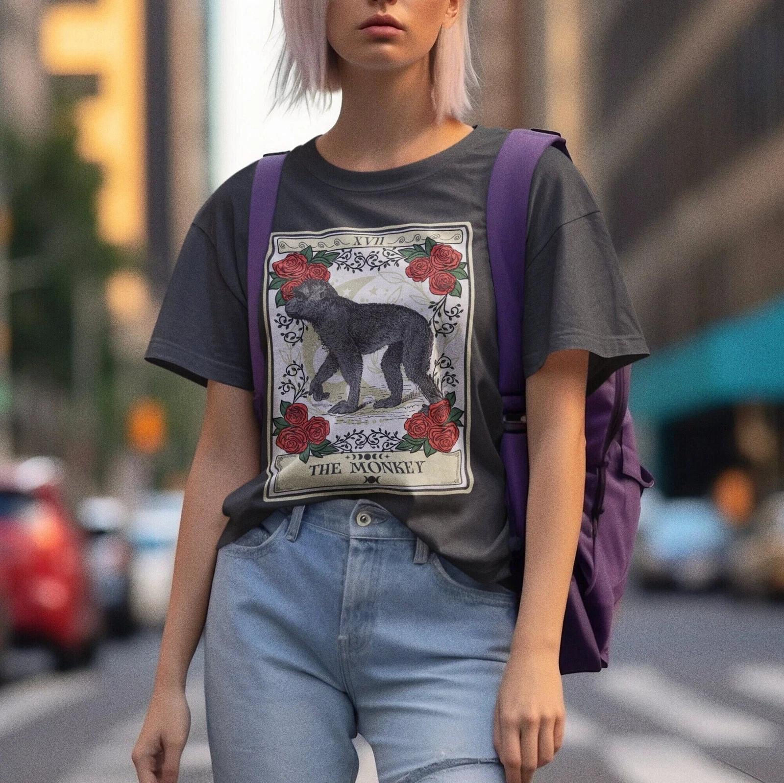 The Monkey Tarot Card Shirt, Animal Lover S