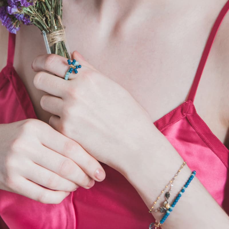 L’OMBRILLANT Surgical Dot Bracelet_Anklet ((YELLOW)