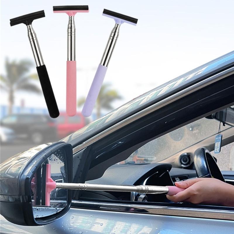 5pcs Telescopics Rearview Rain Squeegee Extendable Rearview Rain Wipers for Safe Driving Experience