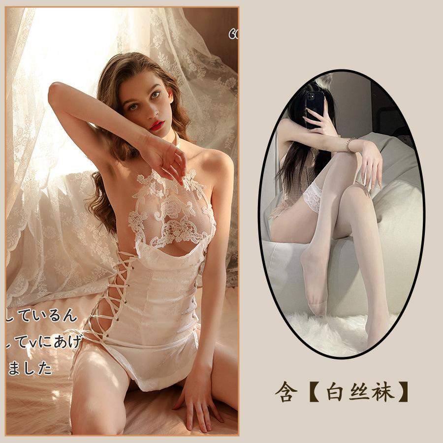 Sexy Lingerie Retro Cheongsam Wind Ladies High Split Sexy Hot Uniform Seduction Suit Tease Play