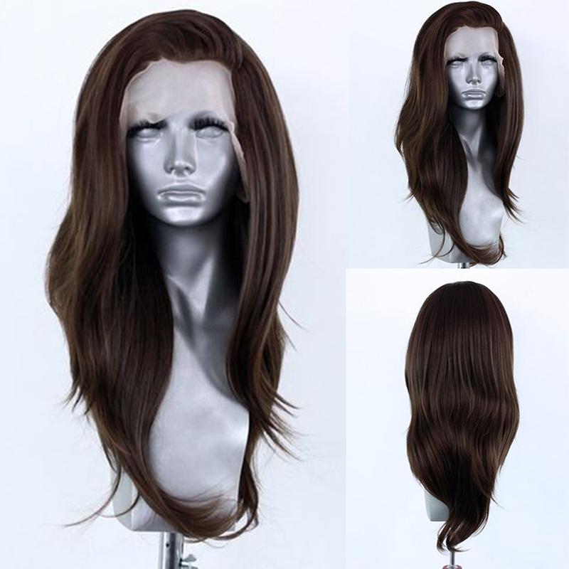 AIMEYA Ginger Orange Long Natural Wavy Wig for Women Girls Pre Plucked Natural Hairline Lace Front Wigs Free Part Daily Wear Wig