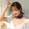 Ruffle Edge Stripe Flower Neckerchief Korean Style Scarves Printed Scarf Female Shawl Summer Bib