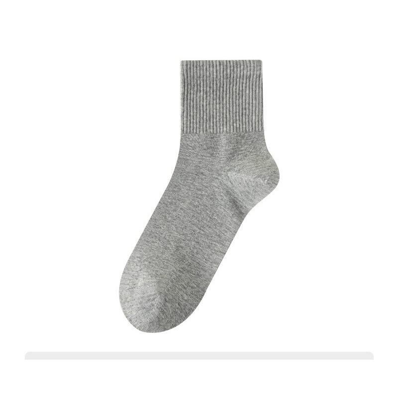 Men's Mid-calf Socks for Autumn and Winter, Pure Cotton Sweat-absorbing and Deodorizing Sports Socks, Antibacterial Long Calf Socks for Winter