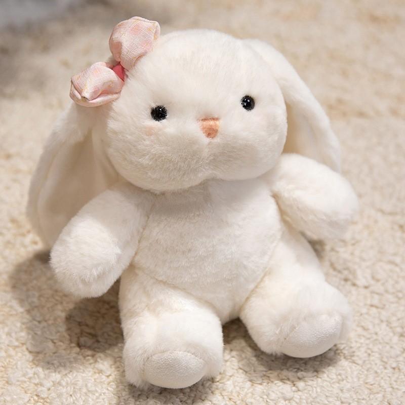 

Plush Rabbit Toy With Bowknot For Children Gift And Sleep Companion Pink Floral