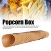50Pcs French Fries Holder Waterproof Kraft Paper Oblique Mouth Oil Resistant Popcorn Box For Take Out Party Family