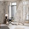 1PC NAPEARL Linen Texture Printed Sheer Curtain New Chinese Ink Bamboo Pattern Tulle for Living Room Bedroom Balcony Window Home Decor