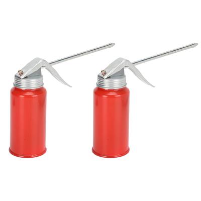 2Pcs Spray Gun Oiler Can Cold Rolled Steel Hand Pump Oil Cans for Rolling Bearings Motorcycles 200ml