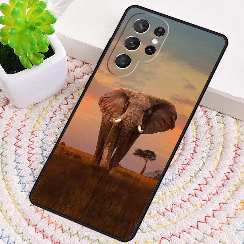 Elephant-Sepia Phone Case for Samsung Galaxy Note 10 Pro S26 Ultra S23 S24 FE S25 S21 S22 PLUS Shockproof Cove