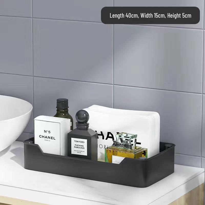 Rolling Bathroom Vanity Storage Rack - Multi-Layer Plastic Organizer for Crevice Spaces 1 layer, black, narrow 15cm