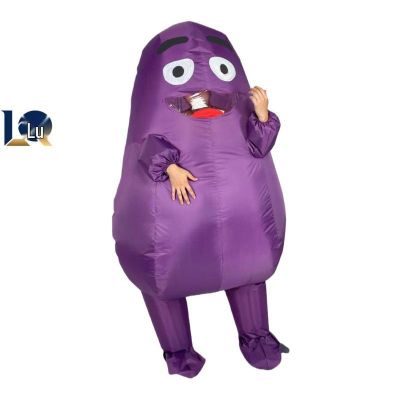 Valentine's Day Purple Eggplant Inflatable Costume for Party and Performance