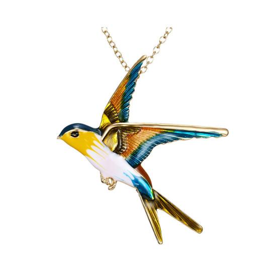 

Брошка Шпилька Барвиста Емаль Дизайн Ластівки Брошка Светри Намисто Декоративні Светри Капелюхи золотистий