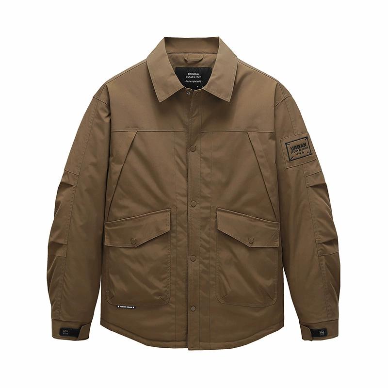 Large Size Cotton Jacket for Men, Lightweight, Business, Casual, Loose, Windproof, Waterproof, Loose Collar