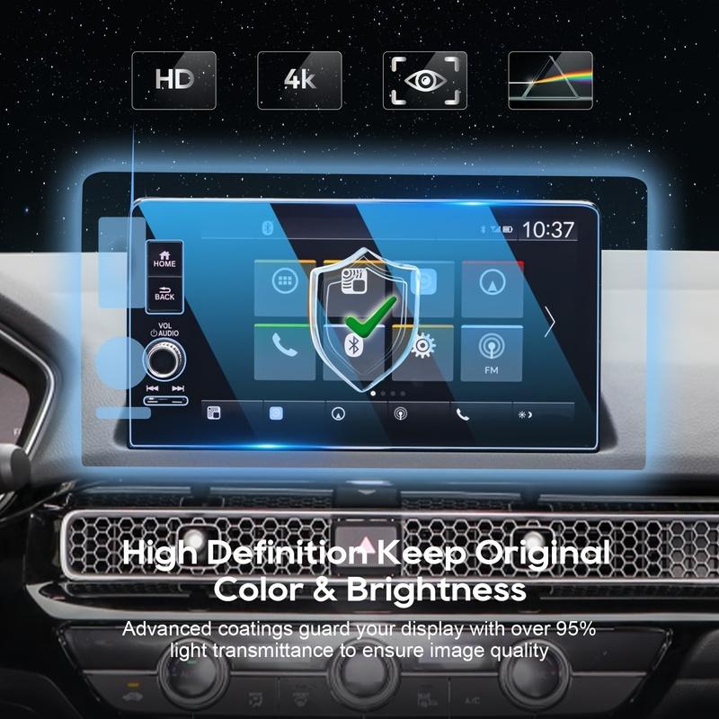 Tempered Glass Screen Protector Film For Honda Civic HRV Integra CRV EX-L Sport Touring Hybrid -2025 Car Navigation Film