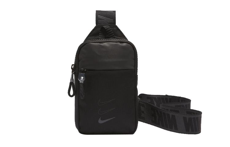 Nike Women's Black Polyester Nylon Cell Phone Pouch, Shoulder Bag, Crossbody Bag, Fanny Pack, Sling Bag Small Unisex Ba5904-011