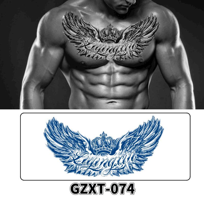 Waterproof Herbal Semi-Permanent Flower & Wings Sleeve Tattoo Sticker