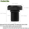 3 Pcs Motorcycle Mirror Hole Plug M10x1.25, Universal Space Aluminum Motorcycle Rear View Mirror Screws Suitable for Most Motorcycle(Honda,Yamaha,