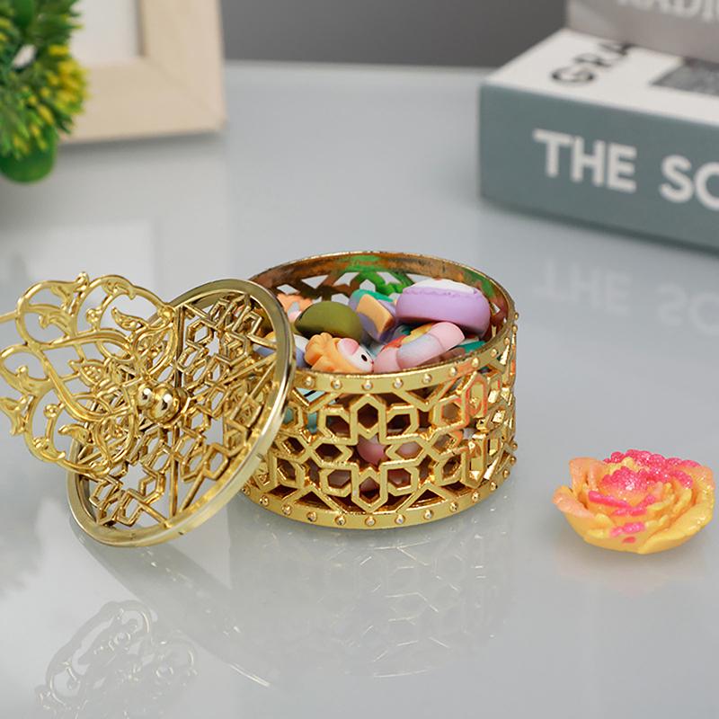 Souvenir Gift Case Gold Electroplating Small Box Home Table Decor Portable Wedding Trinket Box Candy Container Sugar Box