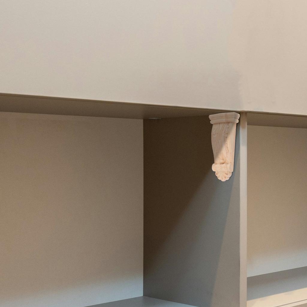 Carved Wood Corbels Unfinished Wooden Bracket For Furniture Decor European Style Shelf Support Beam Column Capitals