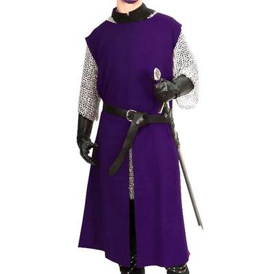 Średniowieczny rycerz na Halloween Tabard Cosplay kostium wikinga bez rękawów tunika haftowana LionHeart Warrior Dress renesansowy LARP