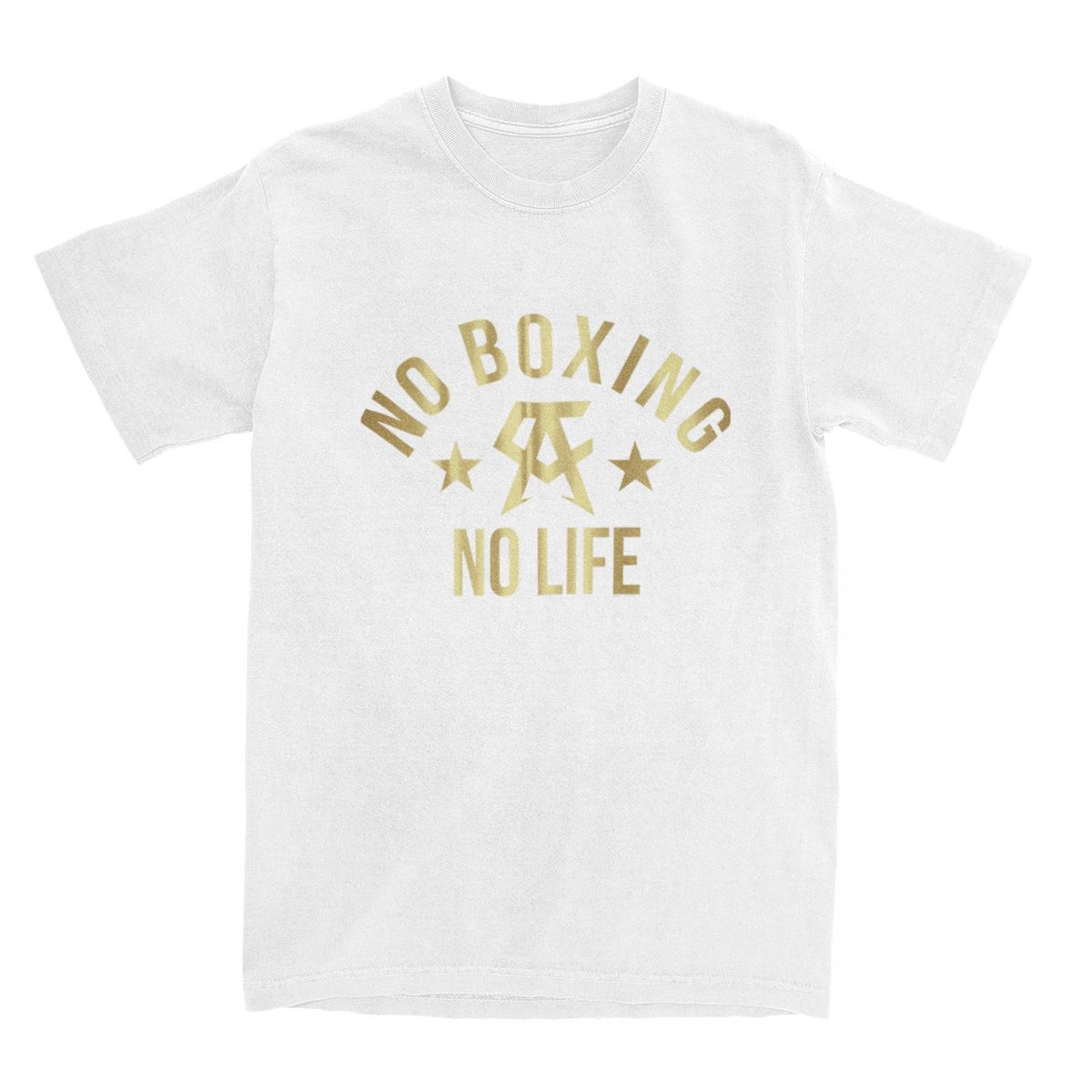 Футболка No Boxing No Life Вдохновленная кикбоксингом Муай Тай Бокс Повседневные футболки Уличная одежда Хлопок Удобный топ Футболки XXXL белый 1170₽